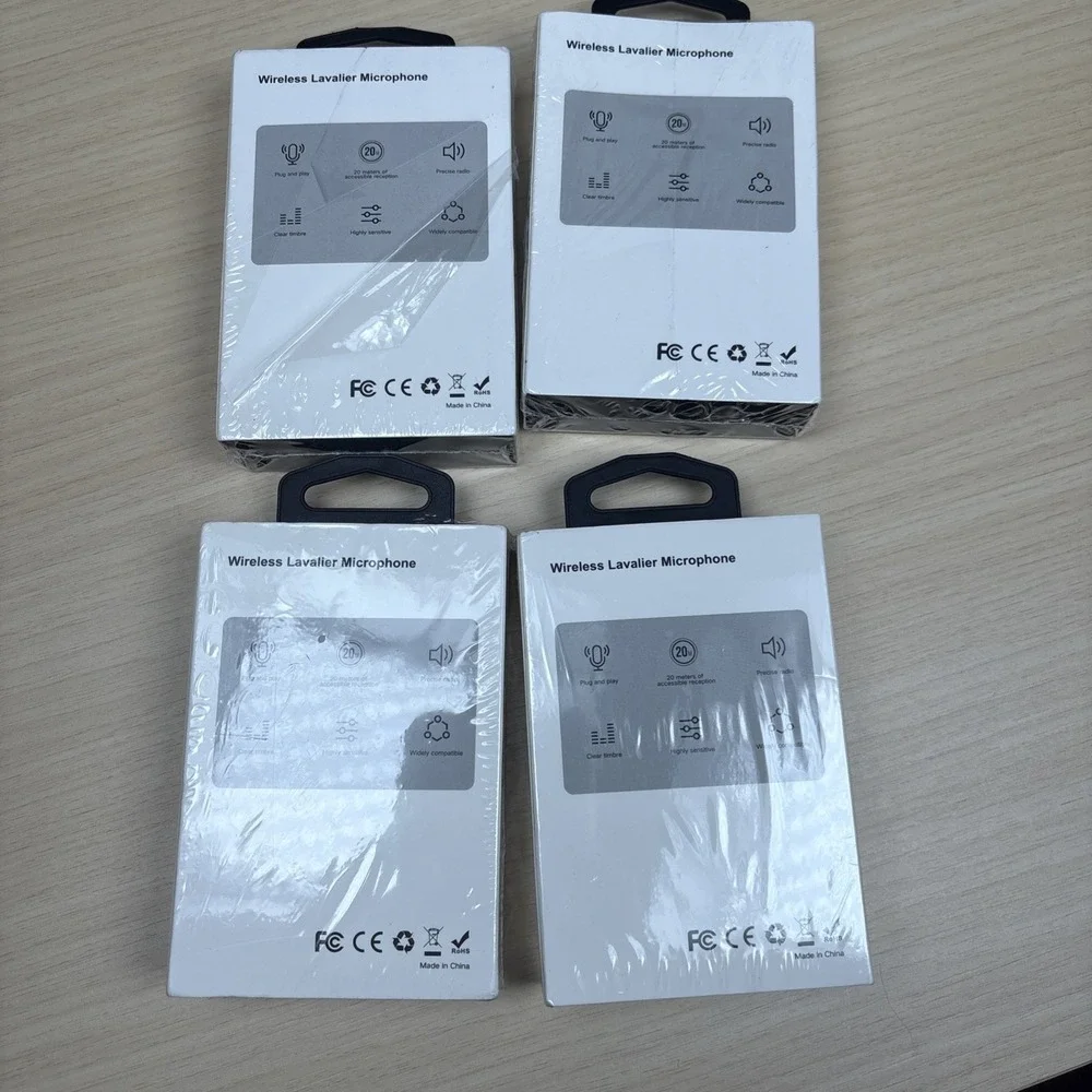Lavalier‎ Wireless Microphone System Rechargeable Black Recording New & Sealed